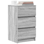 Bedside Cabinets with 3 Drawers 2 pcs Grey Sonoma 39x35x65 cm
