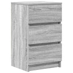 Bedside Cabinets with 3 Drawers 2 pcs Grey Sonoma 39x35x65 cm