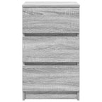 Bedside Cabinets with 3 Drawers 2 pcs Grey Sonoma 39x35x65 cm