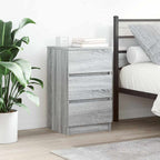 Bedside Cabinets with 3 Drawers 2 pcs Grey Sonoma 39x35x65 cm