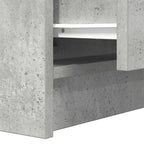Bedside Cabinet with 2 Drawers Concrete Grey 38x34x80 cm