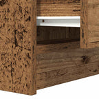 Bedside Cabinets with 2 Drawers 2 pcs Old Wood 38x34x80 cm