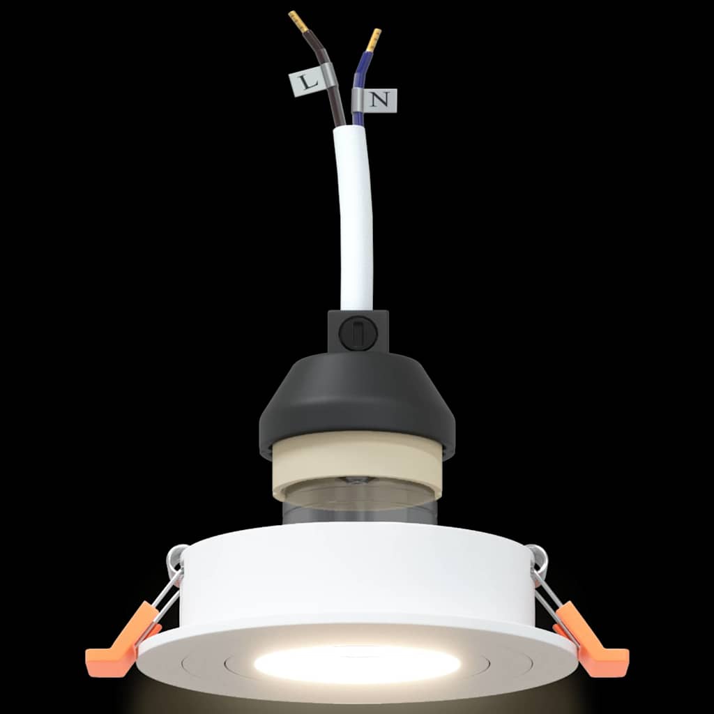 Spotlight 24 pcs White 9 x 9 x 2 cm Aluminium