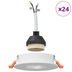 Spotlight 24 pcs White 9 x 9 x 2 cm Aluminium