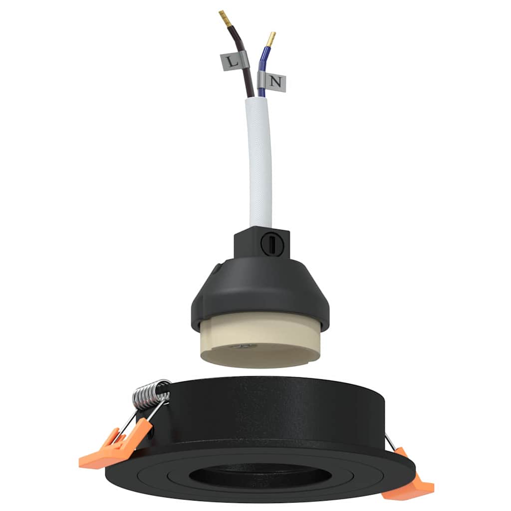 Spotlight 6 pcs Black 9 x 9 x 2 cm Aluminium