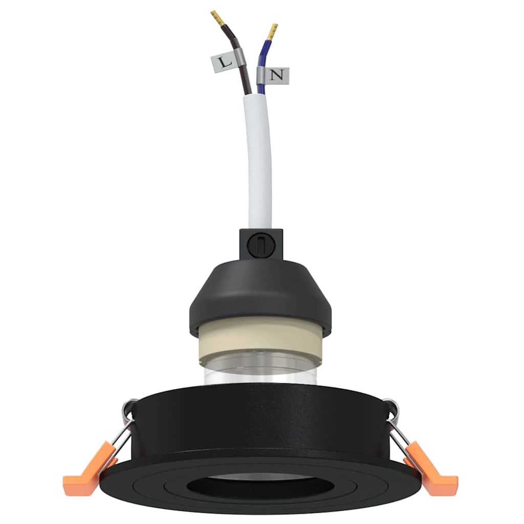 Spotlight 6 pcs Black 9 x 9 x 2 cm Aluminium