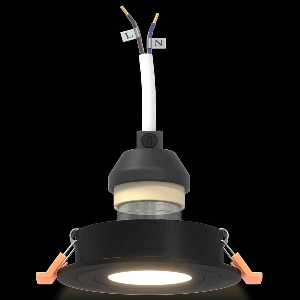 Spotlight 12 pcs Black 9 x 9 x 2 cm Aluminium