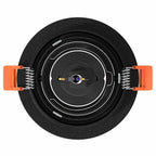 Spotlight 12 pcs Black 9 x 9 x 2 cm Aluminium