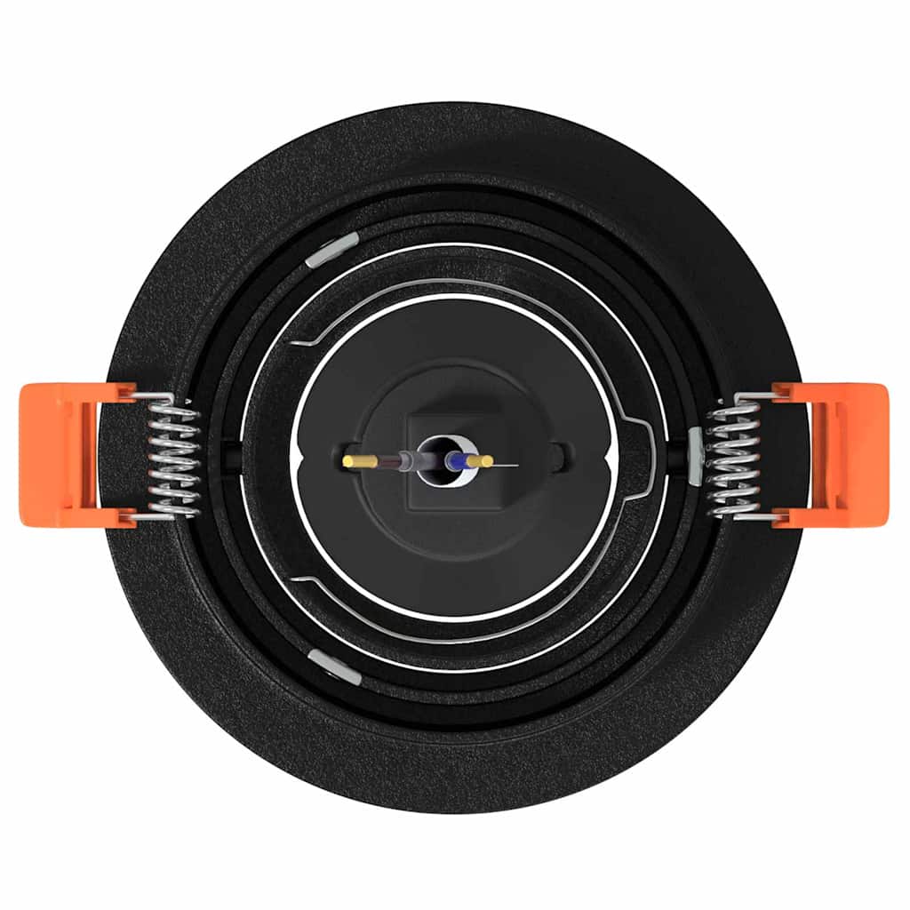 Spotlight 12 pcs Black 9 x 9 x 2 cm Aluminium