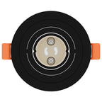 Spotlight 24 pcs Black 9 x 9 x 2 cm Aluminium