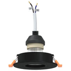 Spotlight 24 pcs Black 9 x 9 x 2 cm Aluminium