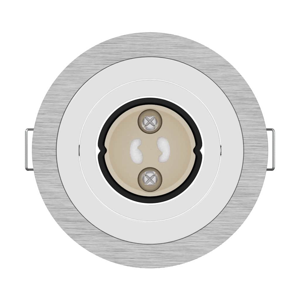 Spotlight 6 pcs Silver 9 x 9 x 2 cm Aluminium