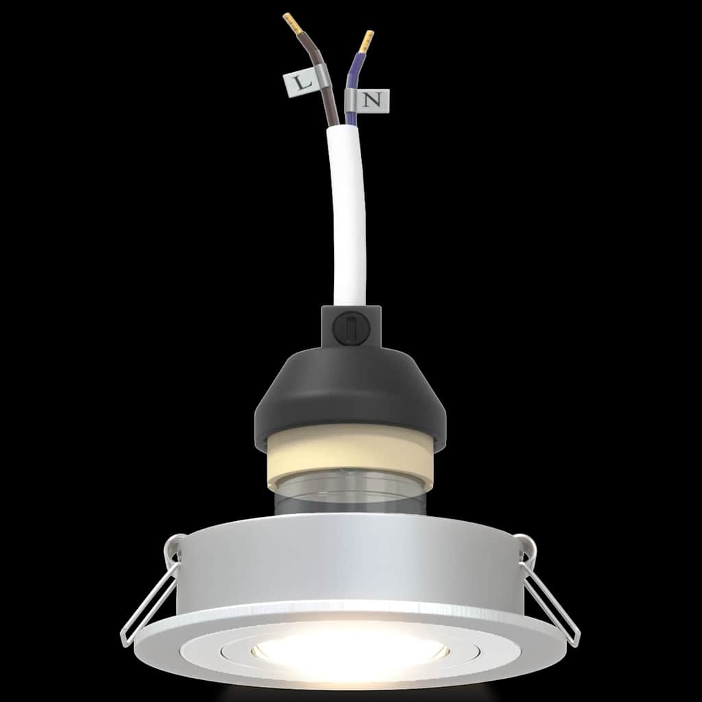 Spotlight 6 pcs Silver 9 x 9 x 2 cm Aluminium