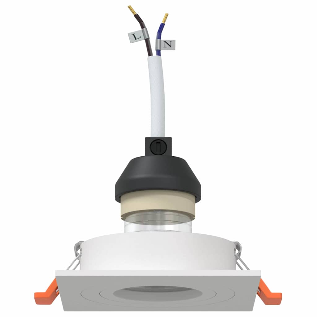 Spotlight 6 pcs White 9 x 9 x 2 cm Aluminium