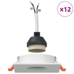 Spotlight 12 pcs White 9 x 9 x 2 cm Aluminium