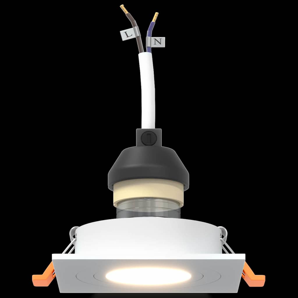 Spotlight 24 pcs White 9 x 9 x 2 cm Aluminium