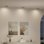 Spotlight 6 pcs Black 9 x 9 x 2 cm Aluminium