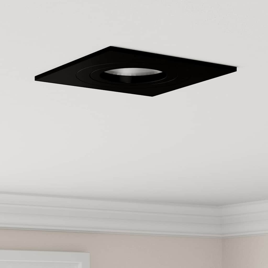 Spotlight 6 pcs Black 9 x 9 x 2 cm Aluminium