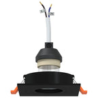 Spotlight 6 pcs Black 9 x 9 x 2 cm Aluminium