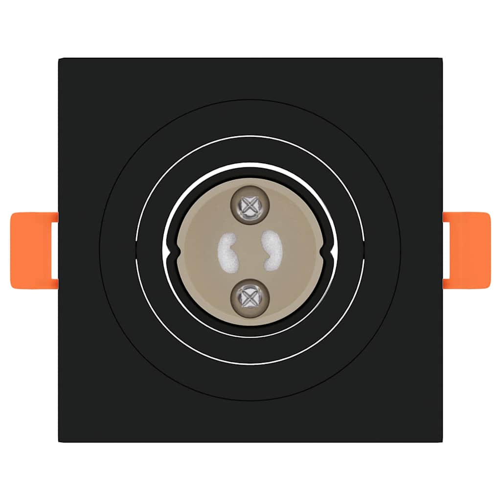 Spotlight 12 pcs Black 9 x 9 x 2 cm Aluminium