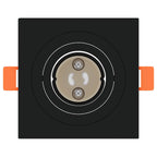 Spotlight 12 pcs Black 9 x 9 x 2 cm Aluminium