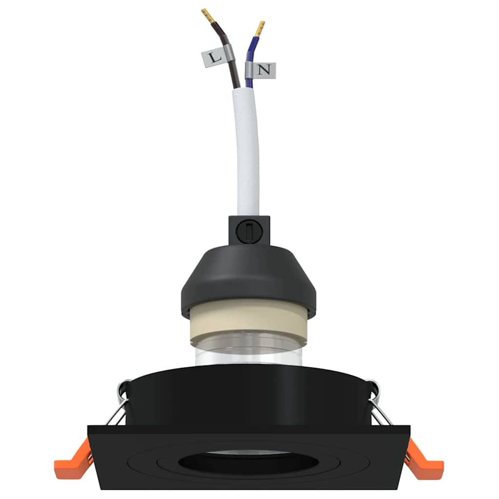 Spotlight 12 pcs Black 9 x 9 x 2 cm Aluminium