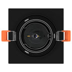 Spotlight 12 pcs Black 9 x 9 x 2 cm Aluminium