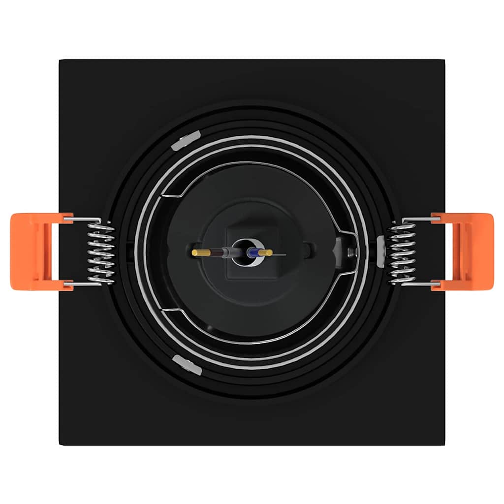 Spotlight 24 pcs Black 9 x 9 x 2 cm Aluminium