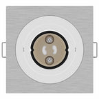 Spotlight 12 pcs Silver 9 x 9 x 2 cm Aluminium