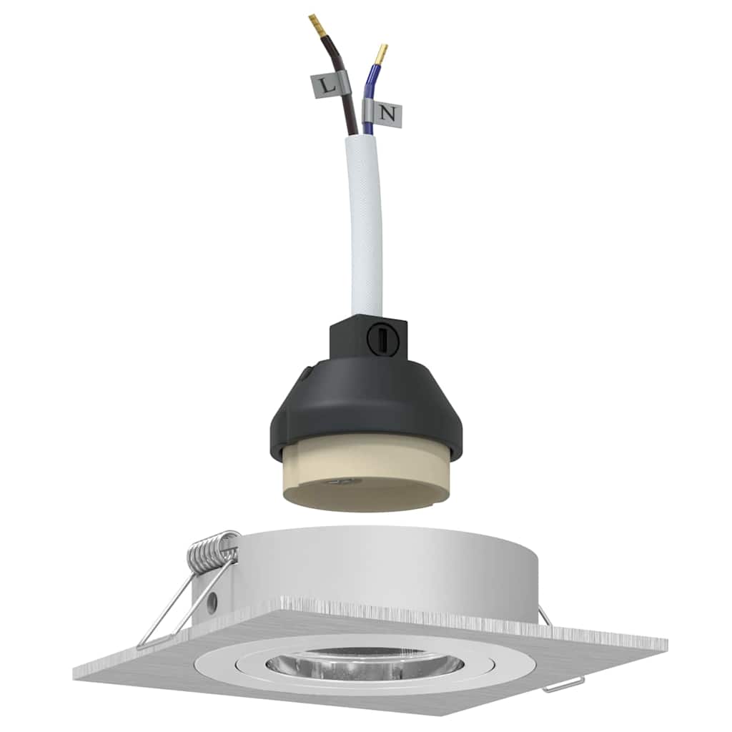 Spotlight 24 pcs Silver 9 x 9 x 2 cm Aluminium