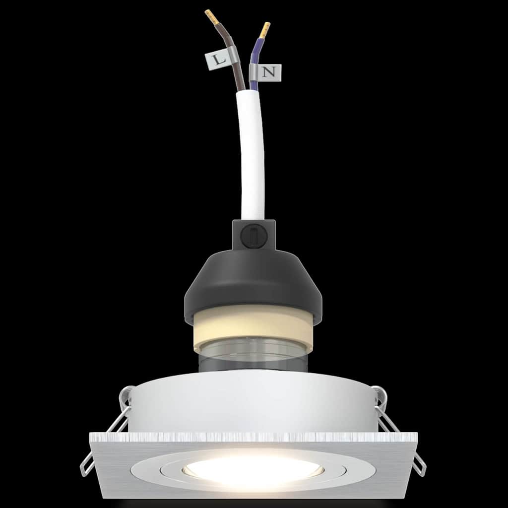 Spotlight 24 pcs Silver 9 x 9 x 2 cm Aluminium