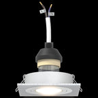 Spotlight 24 pcs Silver 9 x 9 x 2 cm Aluminium