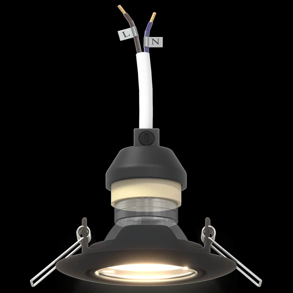 Spotlight 6 pcs Black 9 x 9 x 2.5 cm Metal