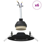 Spotlight 6 pcs Black 9 x 9 x 2.5 cm Metal