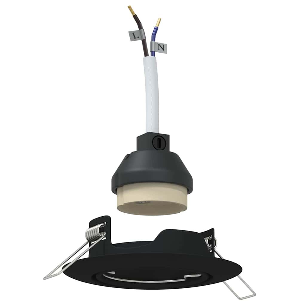 Spotlight 12 pcs Black 9 x 9 x 2.5 cm Metal