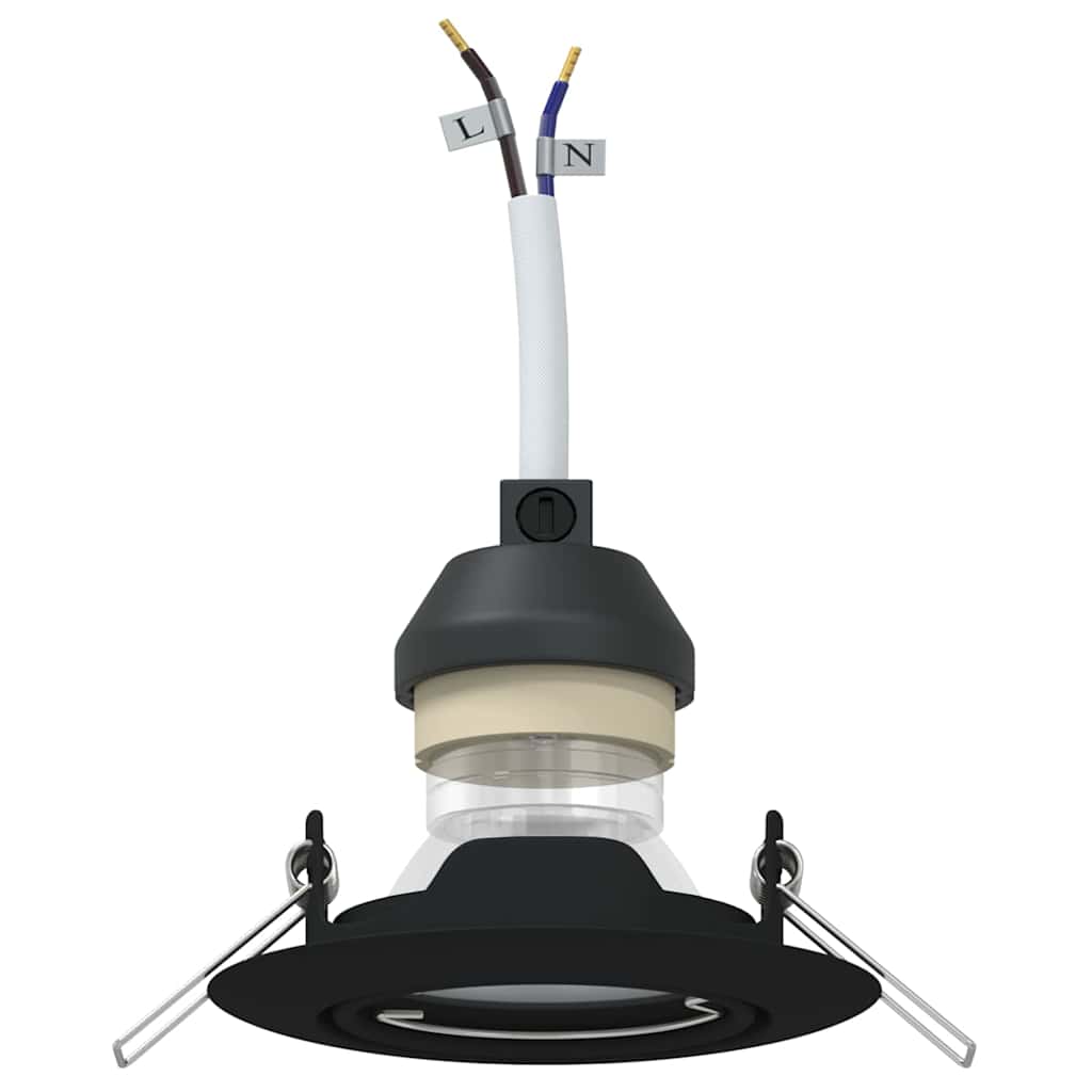 Spotlight 12 pcs Black 9 x 9 x 2.5 cm Metal