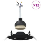 Spotlight 12 pcs Black 9 x 9 x 2.5 cm Metal