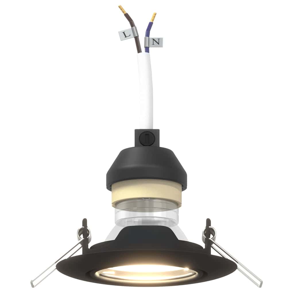 Spotlight 24 pcs Black 9 x 9 x 2.5 cm Metal