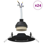 Spotlight 24 pcs Black 9 x 9 x 2.5 cm Metal