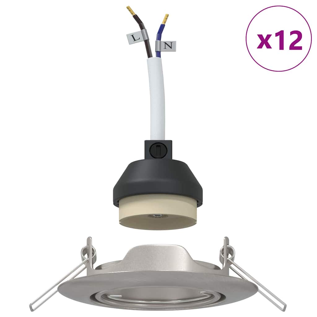 Spotlight 12 pcs Silver 9 x 9 x 2.5 cm Metal