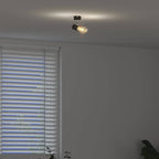 Ceiling Spotlight with Spotlights Black 6.5 x 6 x 11.5 cm Metal