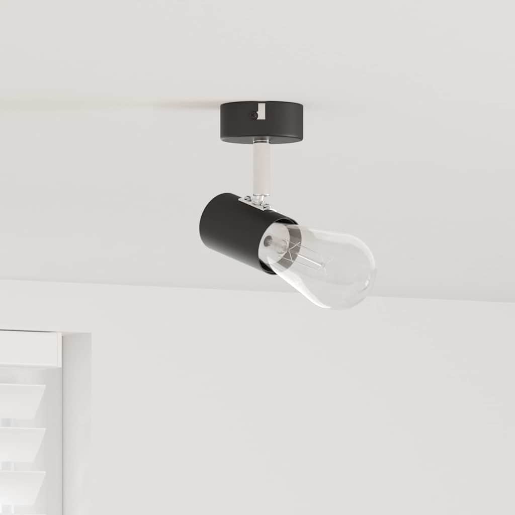 Ceiling Spotlight with Spotlights Black 6.5 x 6 x 11.5 cm Metal