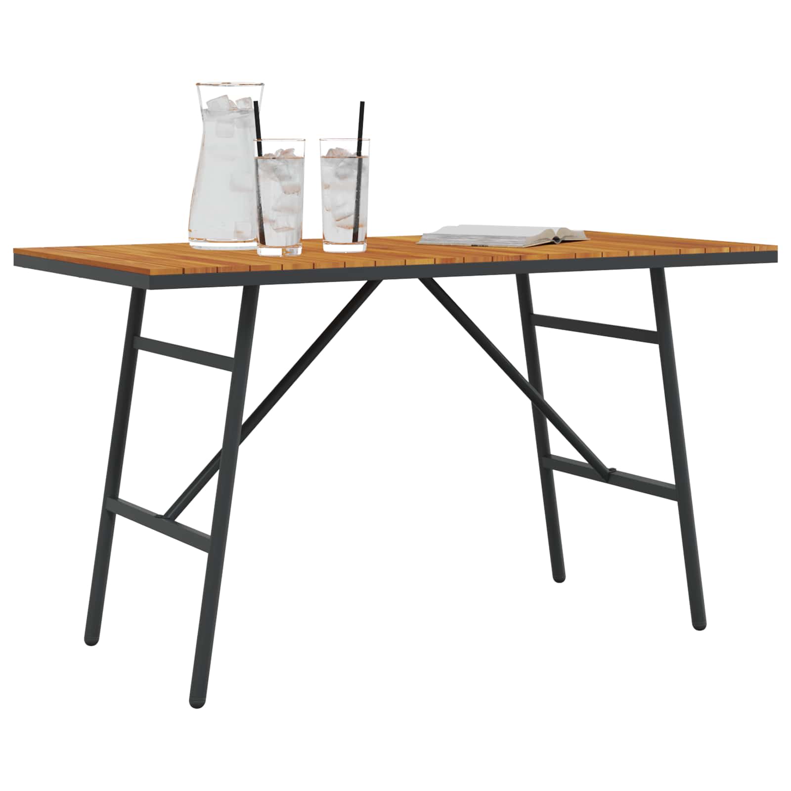 Dining Table Brown 110 x 55 x 62 cm Solid Acacia Wood