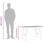 Dining Table Brown 110 x 55 x 62 cm Solid Acacia Wood