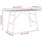Dining Table Brown 110 x 55 x 62 cm Solid Acacia Wood