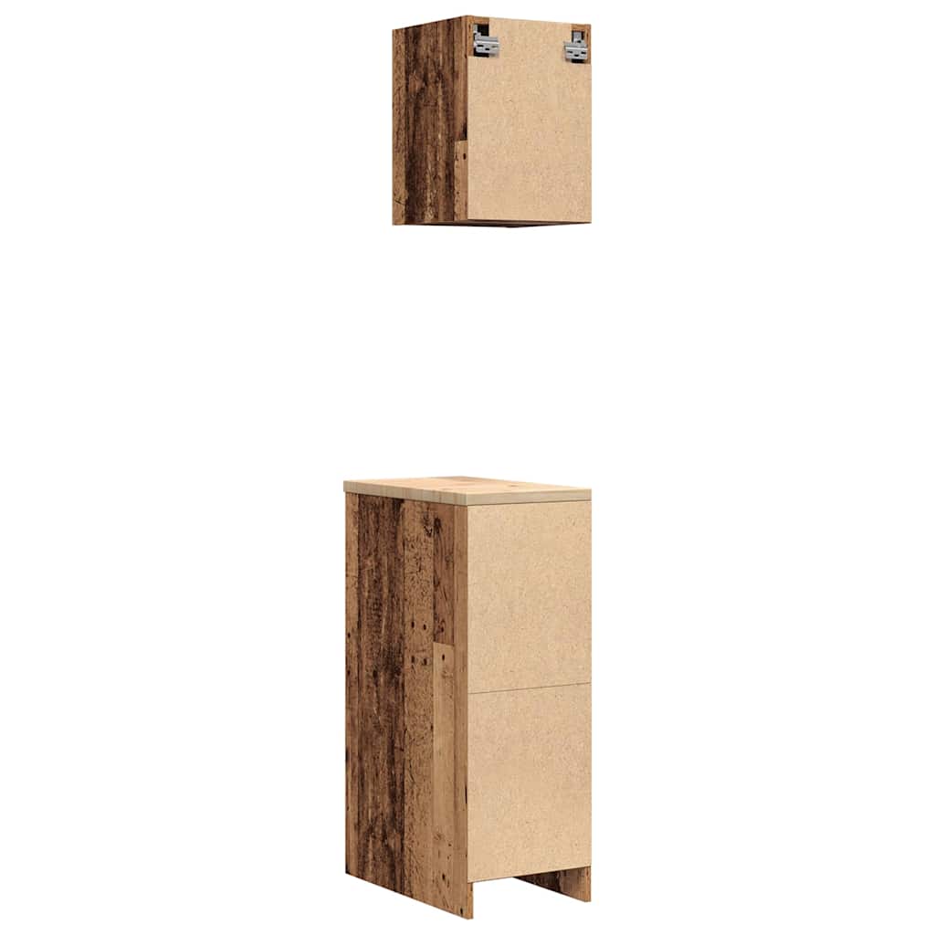 Garage Cabinets 2 pcs Old Wood Engineered Wood