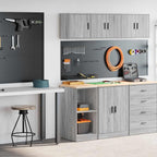 Garage Cabinets 2 pcs Grey Sonoma Engineered Wood