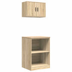 Garage Cabinets 2 Pcs Engineered Wood