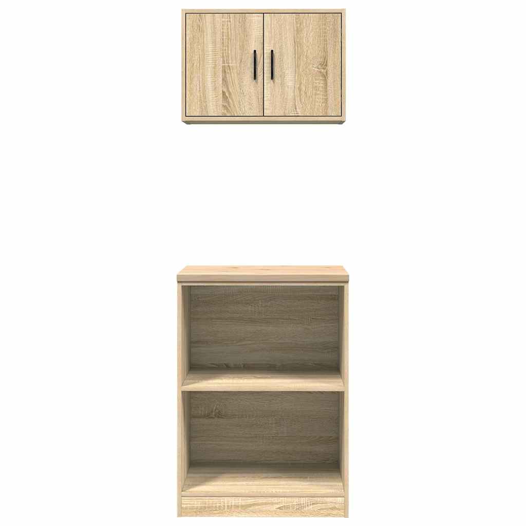 Garage Cabinets 2 Pcs Engineered Wood