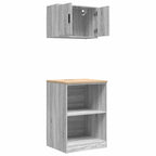 Garage Cabinets 2 pcs Grey Sonoma Engineered Wood